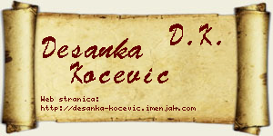 Desanka Kočević vizit kartica